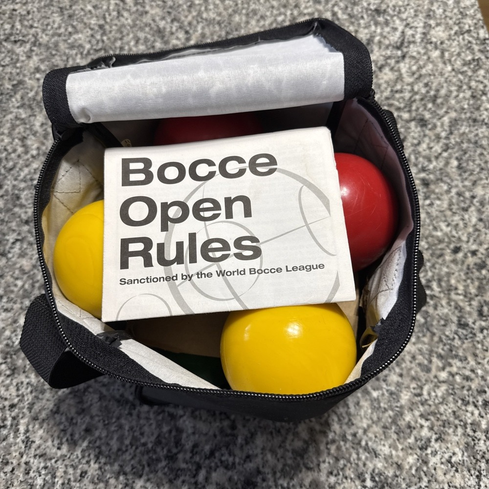 Vintage‎ Sportcraft Bocce Ball w/ Instructions & Soft Case Pallino Ball